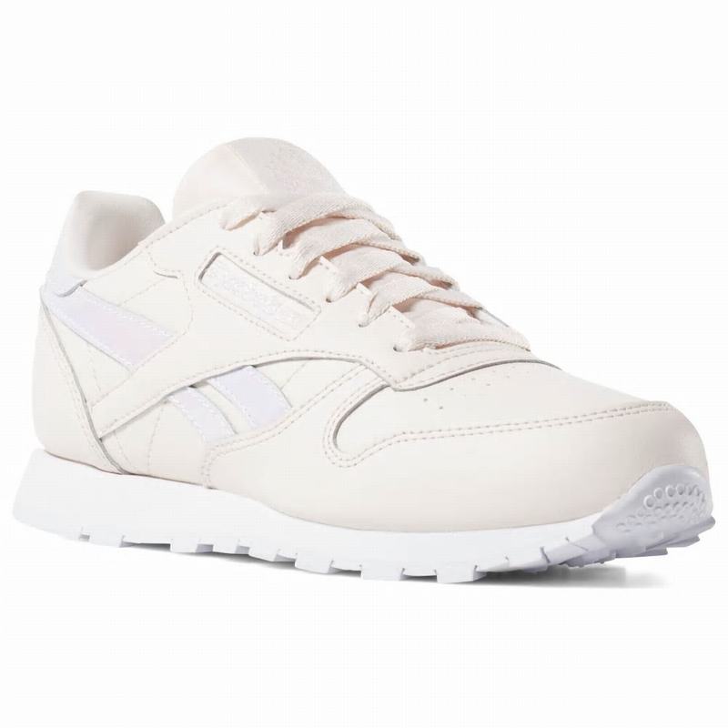 Reebok Classic Leather Tenisky Dievcenske - Ruzove/Biele RA6532GP